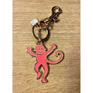 RARE Roller Rabbit x Target Mystery Box Monkey Keychain Pink Enamel Charm NWT
